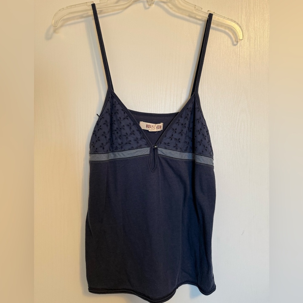 Hollister Navy Camisole with Lace Detail